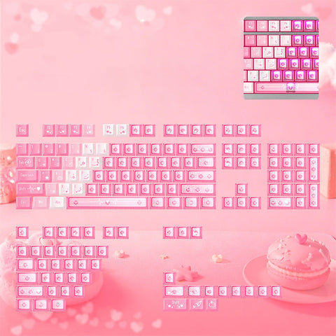 Pudding Four-sided Backlit Anime Keycaps Set