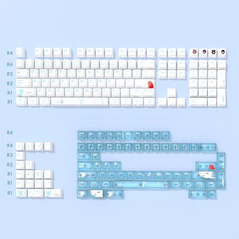 Iwakura Lain Shine Through Keycaps Set