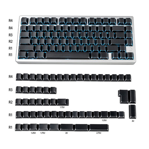 Edge Shadow PBT Cherry Profile Shine-through Keycaps Set