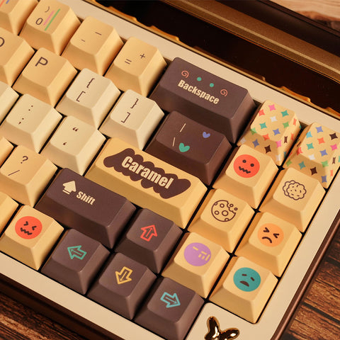 Caramel Cookies PBT Cherry Profile Keycaps Set