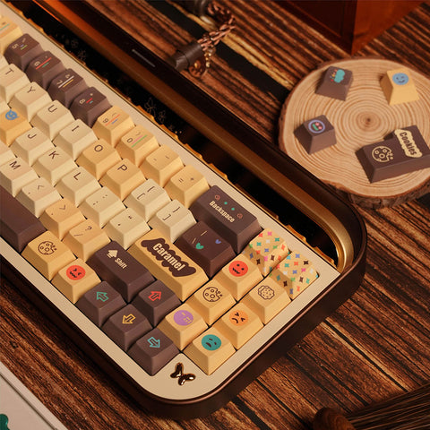 Caramel Cookies PBT Cherry Profile Keycaps Set