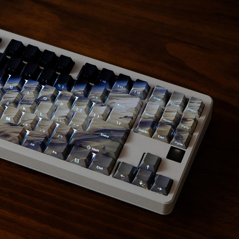 Earth Side Print PBT Cherry Profile Keycaps Set