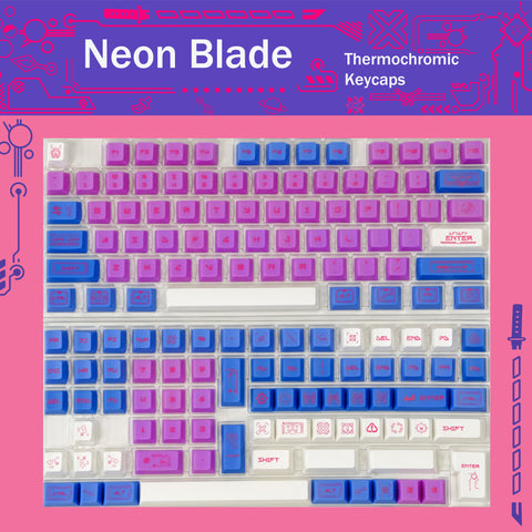 Neon Blade Thermochromic Cherry Profile Keycaps