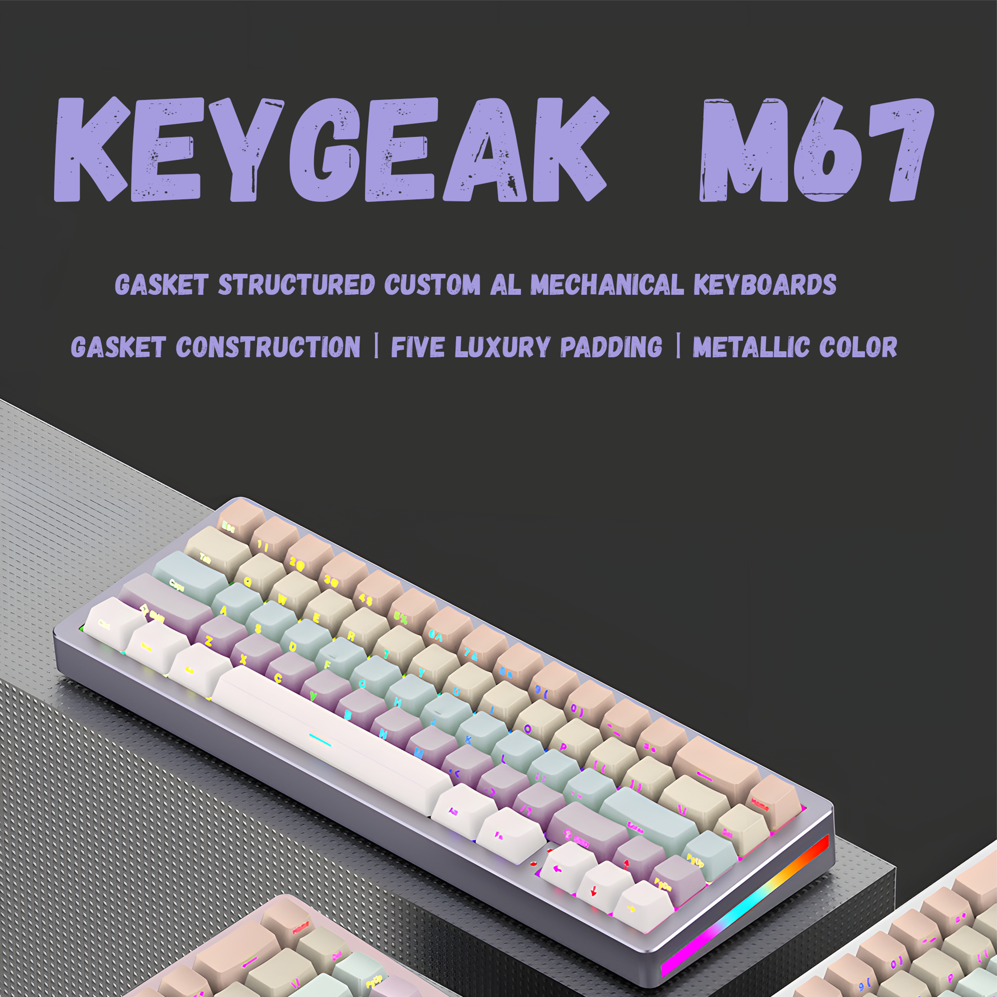 m67-aluminum-gasket-tri-mode-customized-mechanical-keyboard