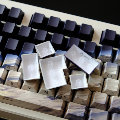 Earth Side Print PBT Cherry Profile Keycaps Set