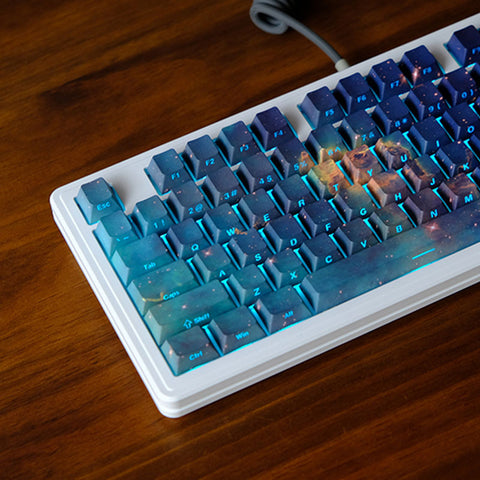 Nebula Side-Print Shine Through Keycaps Set