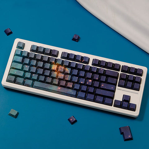 Nebula Side-Print Shine Through Keycaps Set