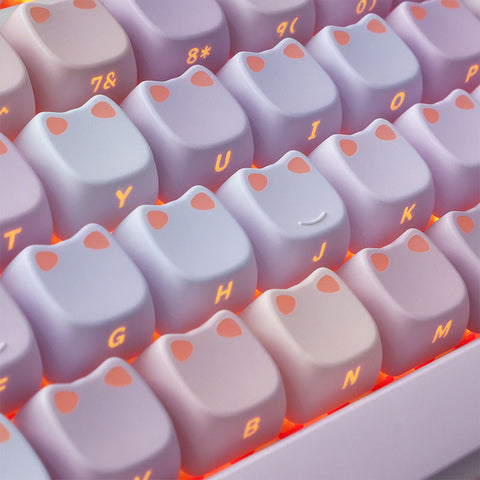 Light Meow MAO Profile PBT Keycaps Set
