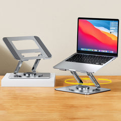 Adjustable-Computer-Stand-with-360-Rotating-Base-Compatible-with-MacBook-Notebook-up-to-17.3 Inches