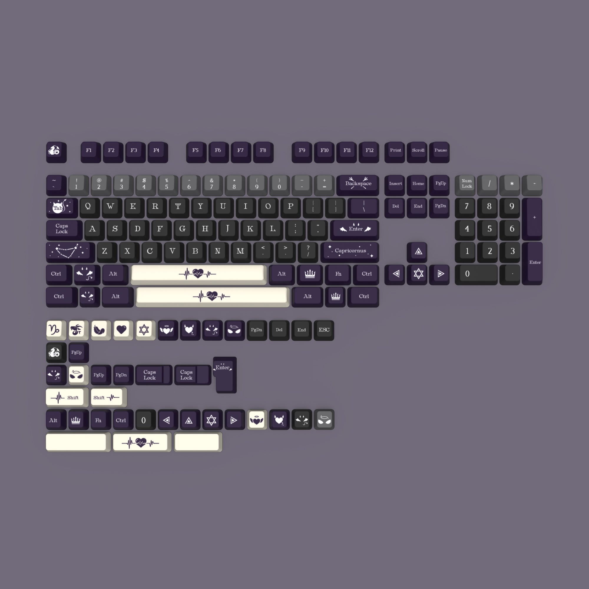 Capricornus-keygeak-constellation-series-pbt-keycaps-layout