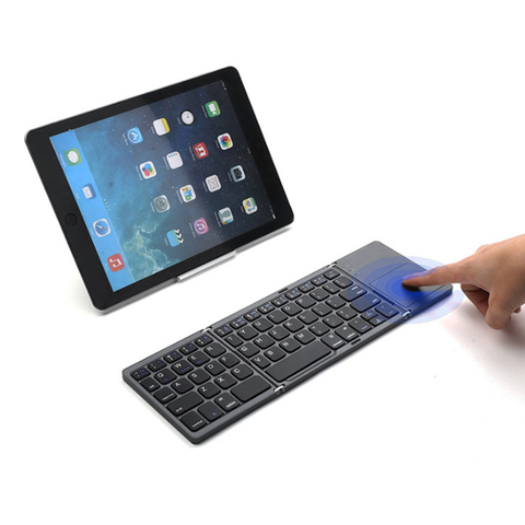 Ultra-thin-Tri-fold-Bluetooth-Touchpad-Keyboard