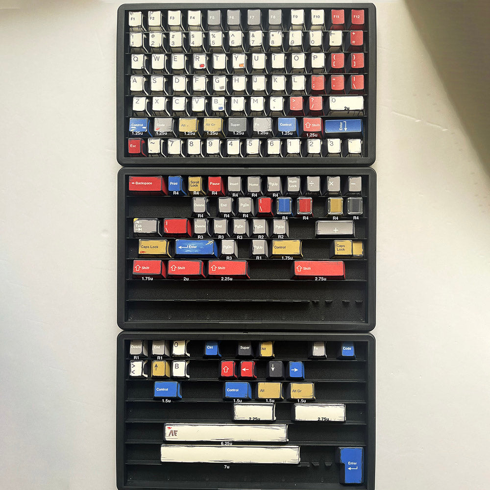 Comic Line Cherry Profile  Keycaps Set MIX (141 Spilt Spacebar)