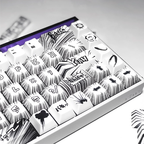 comic-white-cherry-profile-keycaps-set