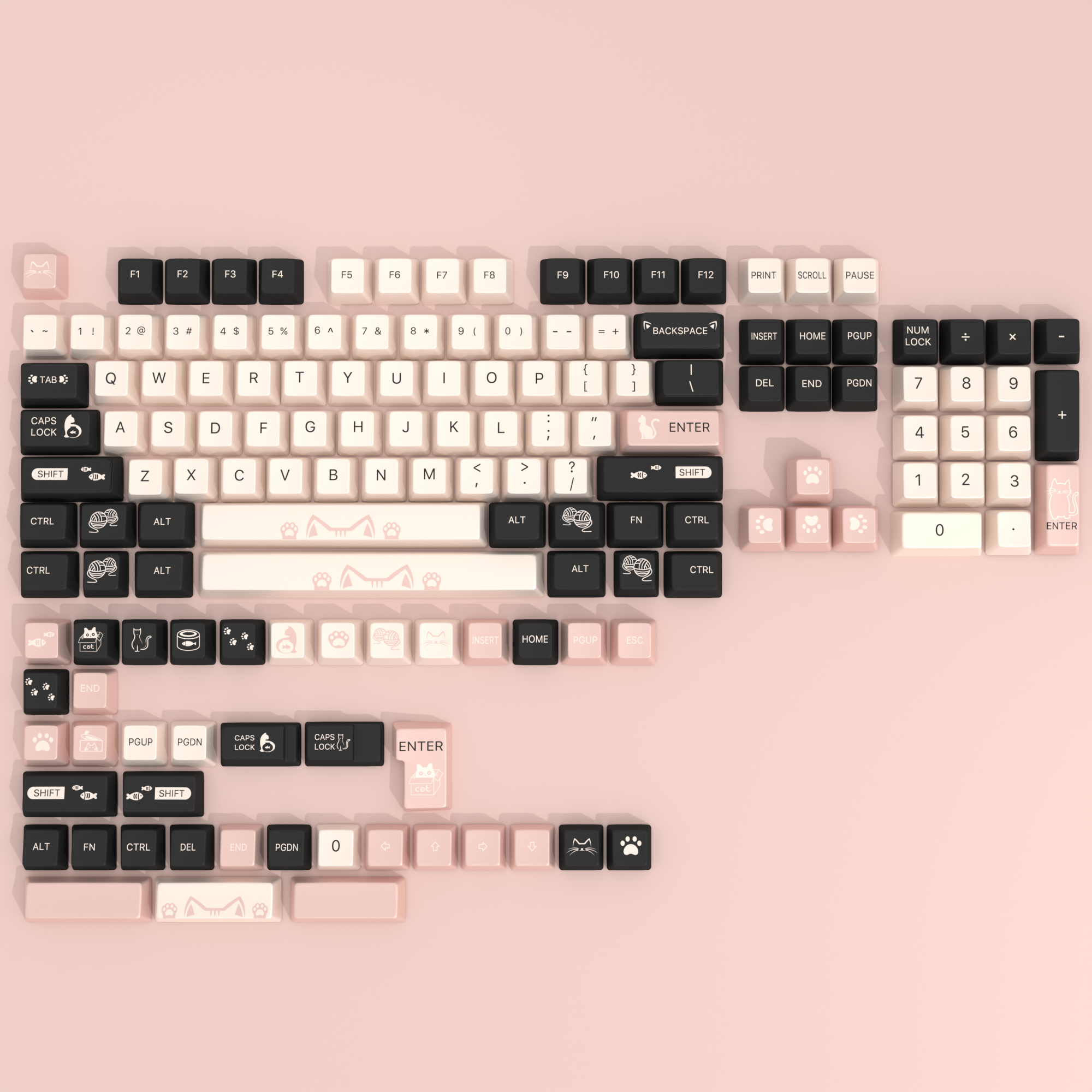 diy-keycaps-kitty-series-keycap-set-cherry-profile