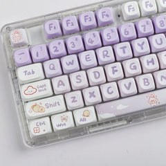 gradient-purple-bunny-pbt-keycap-set