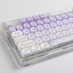 gradient-purple-bunny-pbt-keycap-set