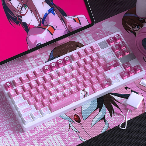 makinami-mari-cherry-profile-pbt-keycaps-set