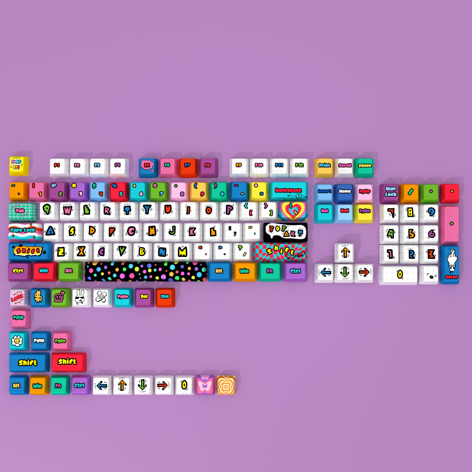 pop-art-keycap-set-pbt-cherry-profile