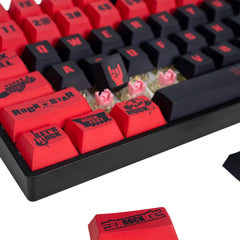 diy-keycaps-rock-roll-music-keycaps-PBT-Cerry-profile-keycaps-set