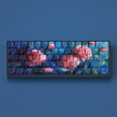 rose-elegy-oil-painting-style-side-engraved-pbt-keycap-set