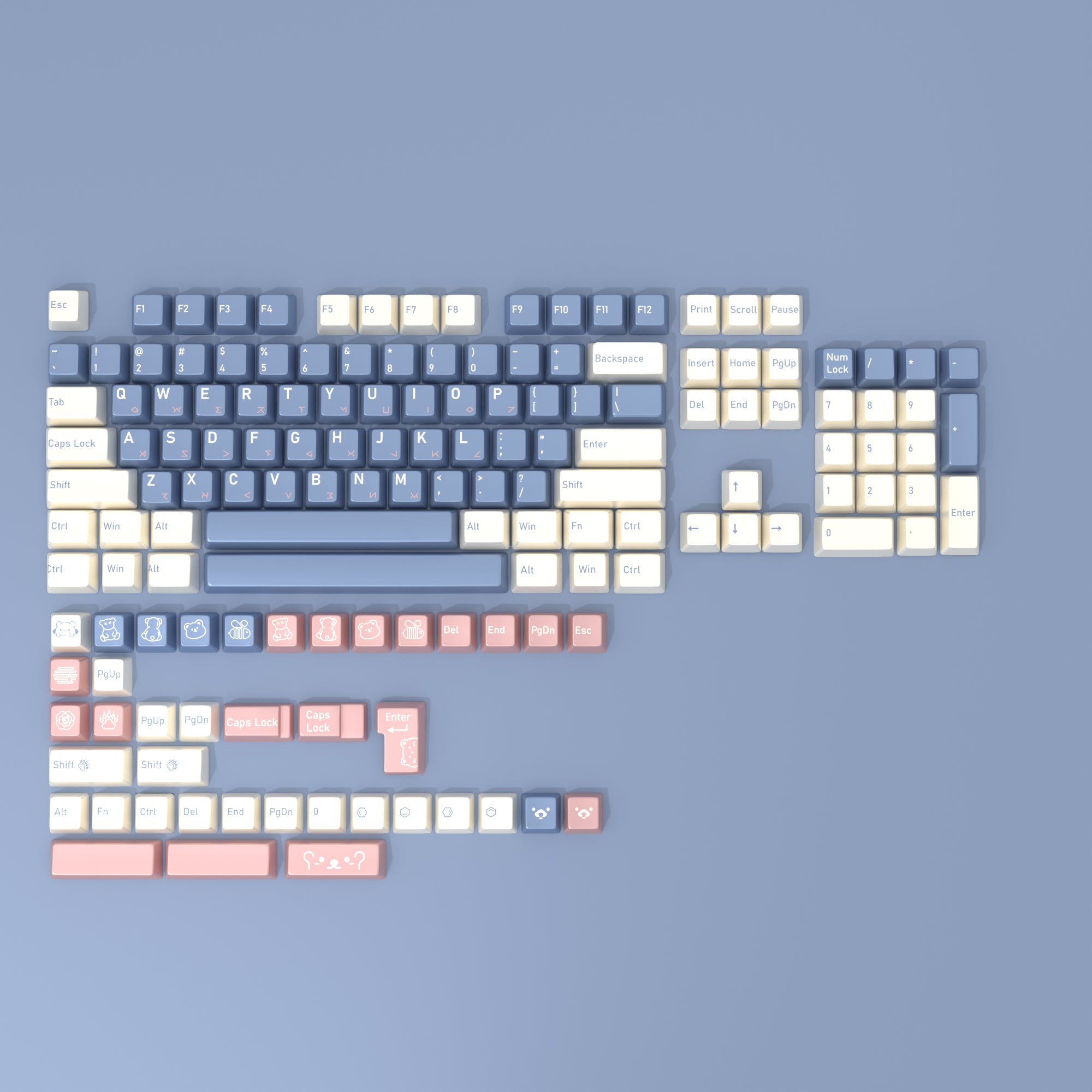 sky-bear-keycap-set-pbt-cherry-profile