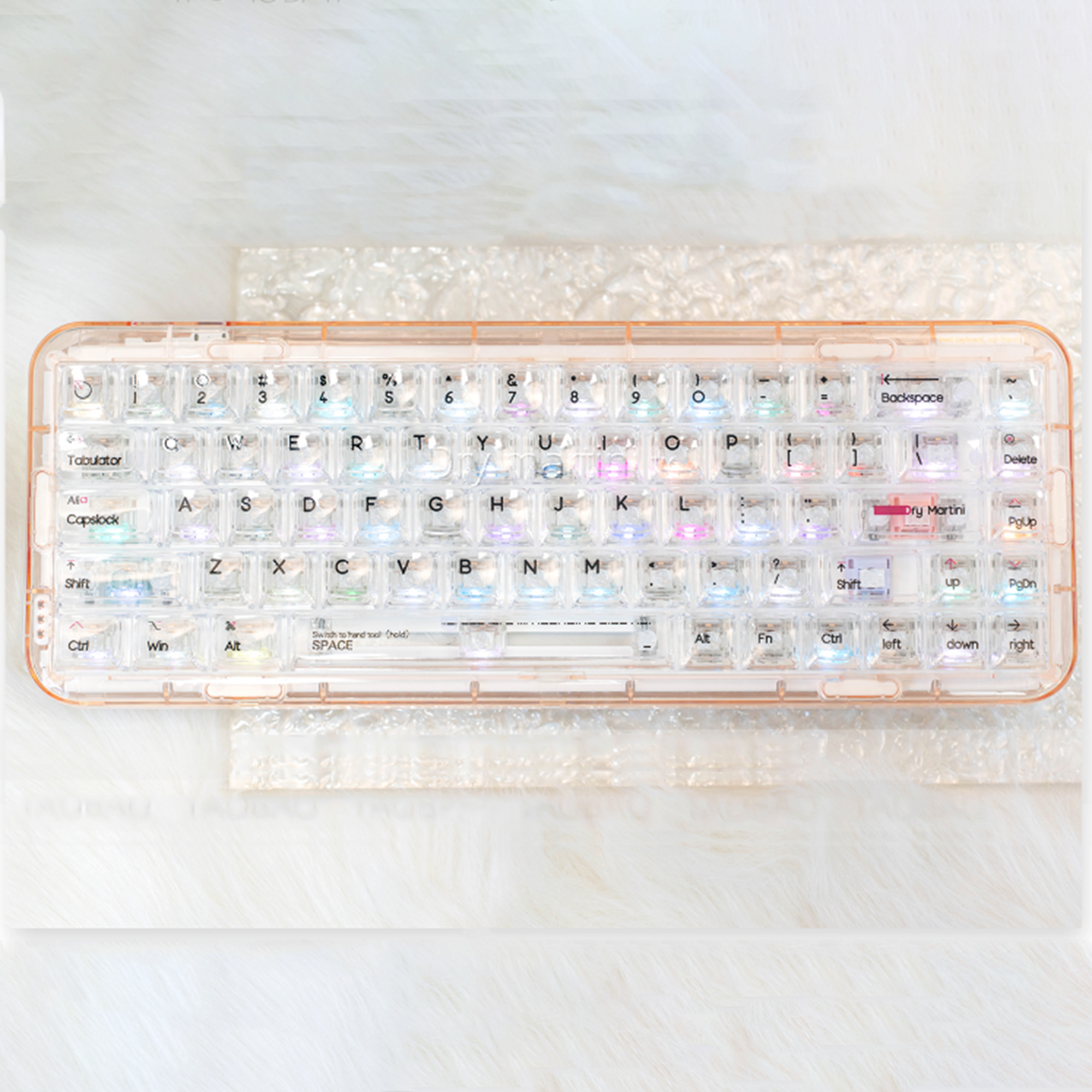 customize-keycaps-cbsa-minimalist-custom- glacier series-Fully-Transparent-Glacier-Keycaps-Set-pc-