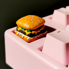 diy-keycaps-Hamburger/French-fries ABS Resin Keycaps Handmade Keycap - KeyGeak